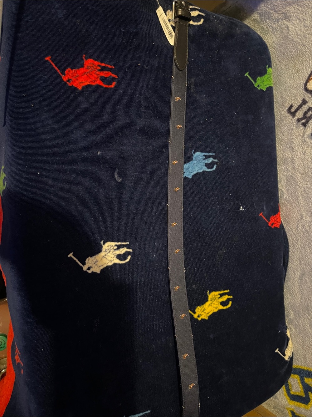 Polo by Ralph Lauren Navy Joggers with Multicolor Pony Embroidery